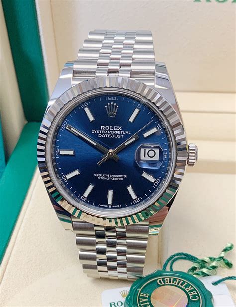 rolex datejust 41 blue 2021|2021 Rolex Datejust 41 mm.